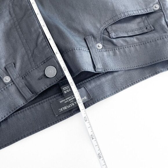 Banana Republic Womens High Rise Slim Coated Jeans Black Size 29 - Picture 9 of 9